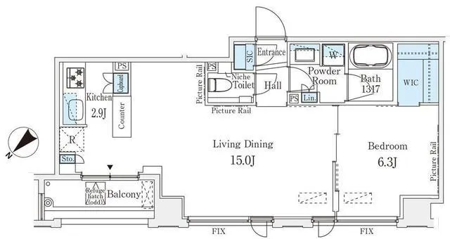 IS Ginza Residence - Floor Plan - ["Rectangle", "Font", "Schematic"]