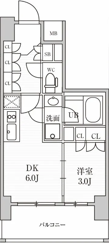 Season Flats Ueno Inaricho - Floor Plan - ["Wood flooring", "Tile Flooring"]