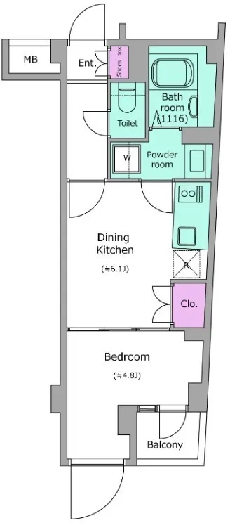 N-Flats Higashi-Mukojima - Floor Plan - []