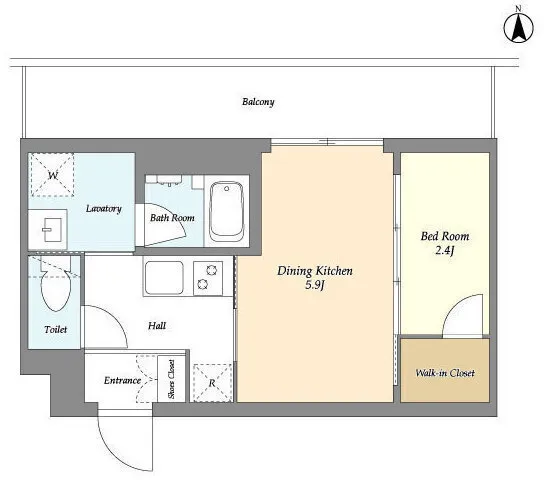 Stylio Higashi-Shinagawa - Floor Plan - ["White", "Floor plan", "Diagram"]