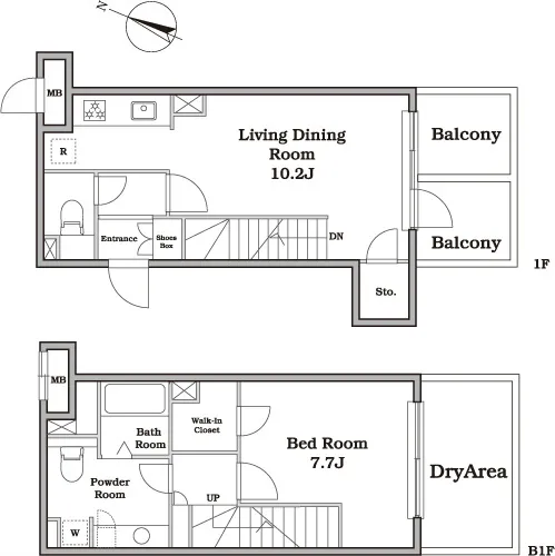 Residia Nishi Shinjuku II - Floor Plan - ["White", "Rectangle", "Font"]