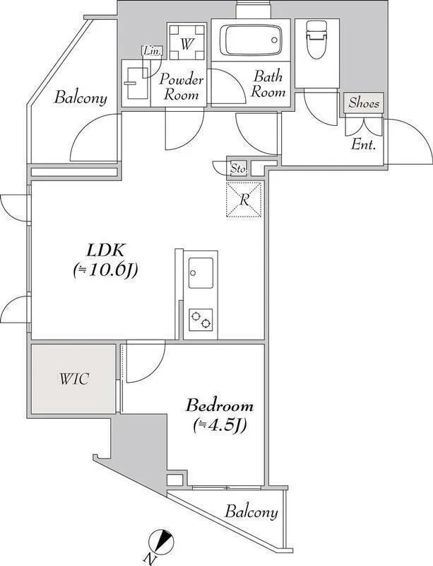 RUMIX Kitashinagawa - Floor Plan - ["White", "Diagram", "Plan"]