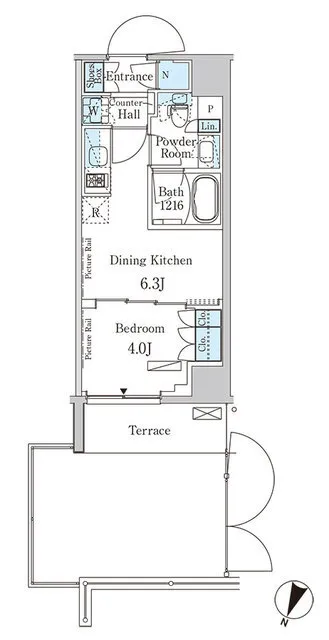 Park Axis Otsuka South Residence - Floor Plan - ["Rectangle", "Parallel", "Font"]