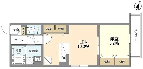 Well Square Hatagaya - Floor Plan - ["Wood flooring"]