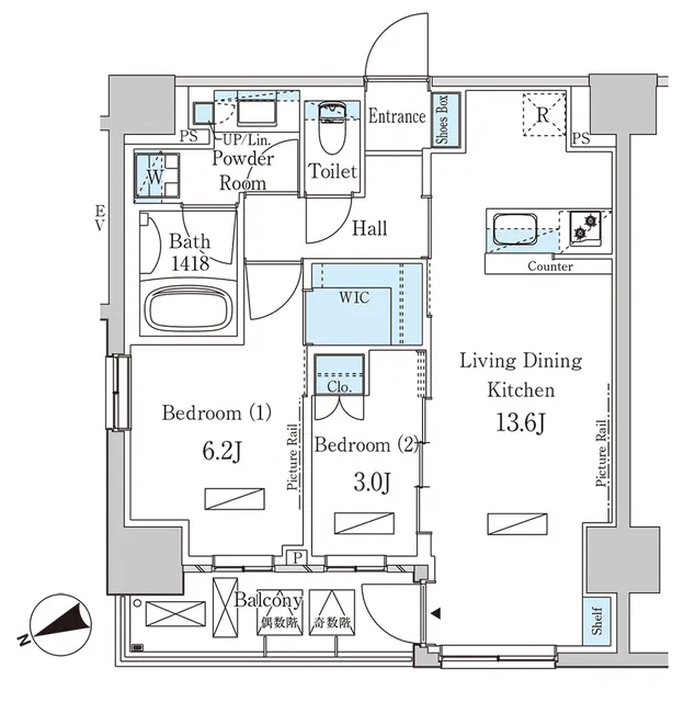 Park Axis Shibaura Canal - Floor Plan - ["Schematic", "Rectangle", "Font"]
