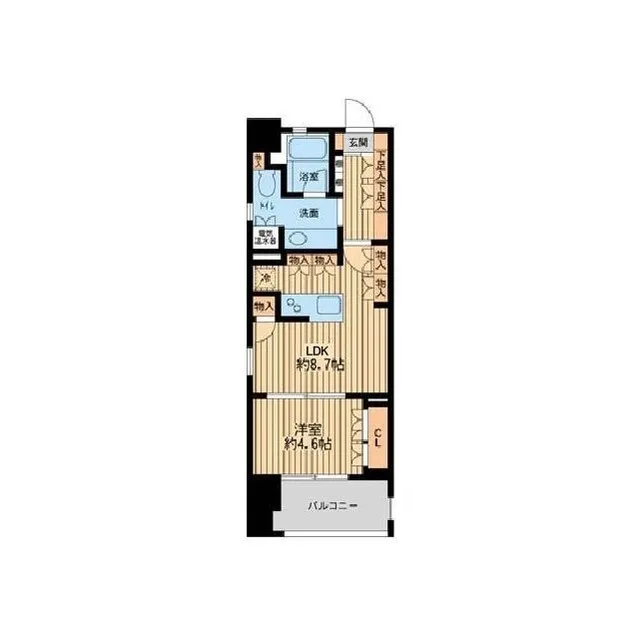 New City Apartments Shiba Park - Floor Plan - ["Floor plan", "Beige", "Drawing"]