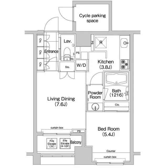 Comforia Shinkawa - Floor Plan - ["Schematic", "Rectangle", "Slope"]