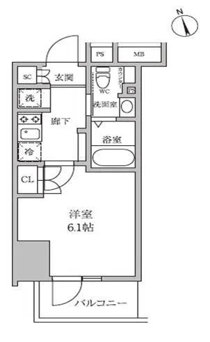 RESIDIA Kamata IV - Floor Plan - ["Floor plan", "Text", "Drawing"]