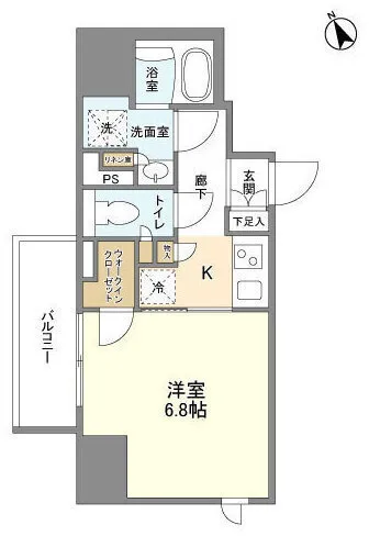 Chef Rule Shin Okachimachi II - Floor Plan - ["Tile Flooring"]