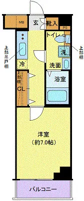 Clevista Toyosu Bayside II - Floor Plan - ["Apartment", "Tile Flooring", "Geraniums"]
