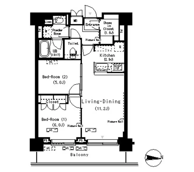 Park Axis Tatsumi Stage - Floor Plan - ["Schematic", "Rectangle", "Font"]