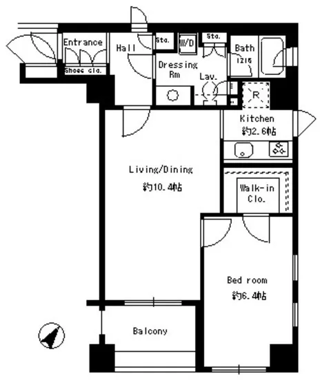 Park Axis Nihonbashi Ningyocho - Floor Plan - ["White", "Plan", "Diagram"]