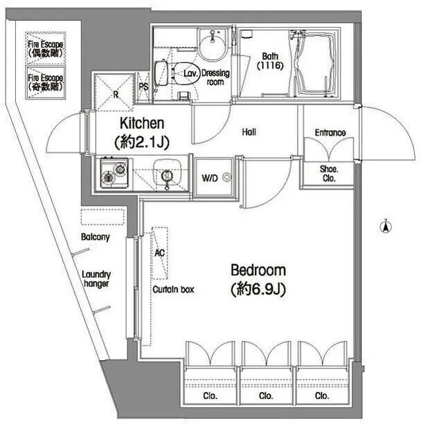 Comforia Nishi Kamata - Floor Plan - ["White", "Plan", "Diagram"]
