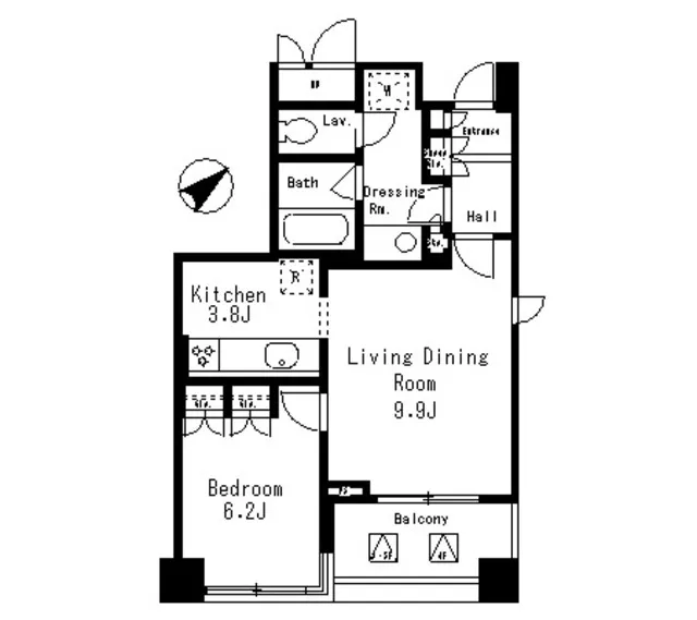 Park Axis  Akasaka Tangozaka - Floor Plan - ["Rectangle", "Schematic", "Slope"]