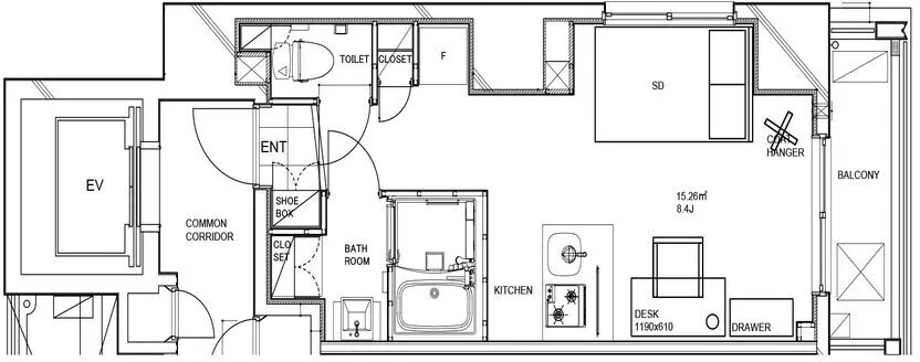 Hmlet Asakusa Tawaramachi - Floor Plan - ["Plan", "Diagram", "Technical drawing"]