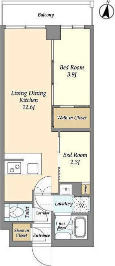 Asyl Court Nerima Nakamurabashi - Floor Plan - ["White", "Floor plan", "Diagram"]