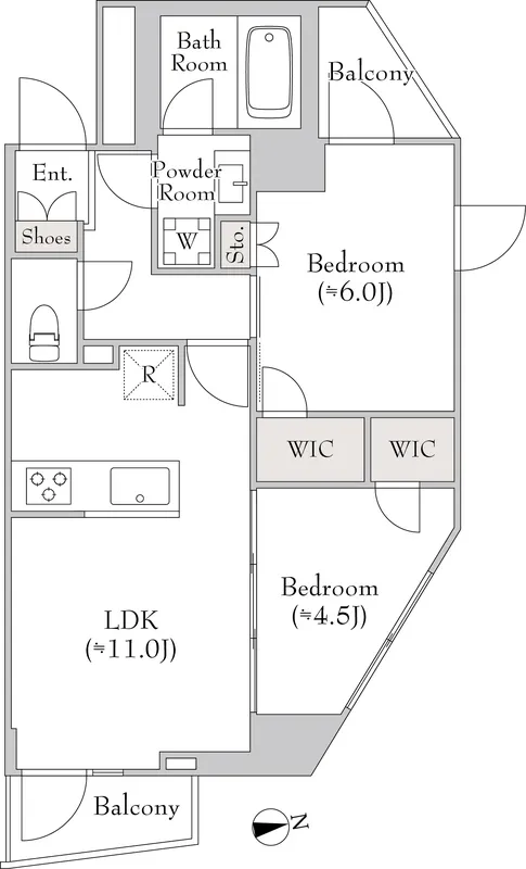Lumique Omori - Floor Plan - ["Design", "Tile Flooring", "Plan"]