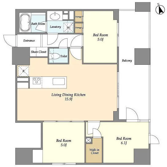 KDX Residence Hatchobori - Floor Plan - ["Floor plan", "Plan", "Technical drawing"]