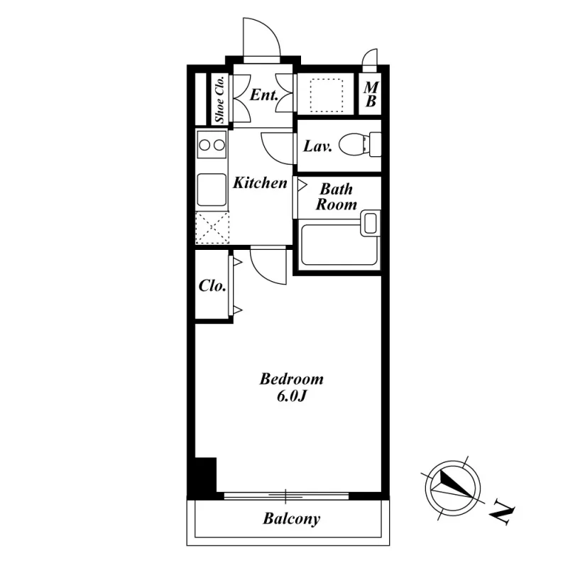 KDX Residence Azabu East - Floor Plan - ["Rectangle", "Font", "Parallel"]