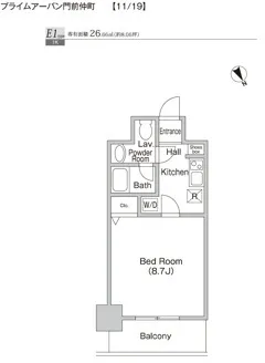 Prime Urban Monzennakacho - Floor Plan - []