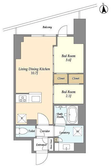 Comforia Takenotsuka East - Floor Plan - ["White", "Diagram", "Plan"]