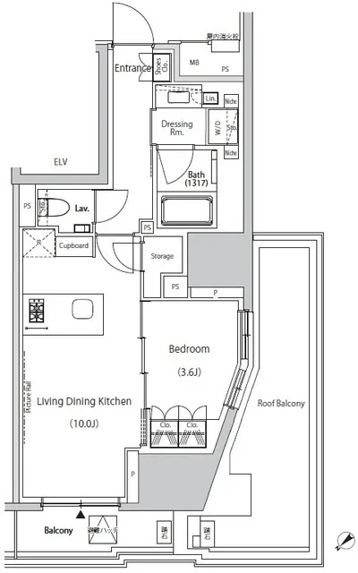 The Park Habio Ichigaya West - Floor Plan - ["Product", "Rectangle", "Schematic"]