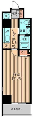 Regalo Ochanomizu I - Floor Plan - ["Apartment", "Balcony"]