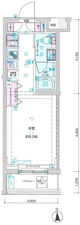 Genovia Higashimukojima III Sky Garden - Floor Plan - []