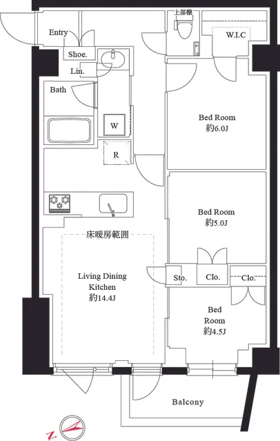 343 Residence Korakuen (Open Residence) - Floor Plan - ["White", "Diagram", "Plan"]