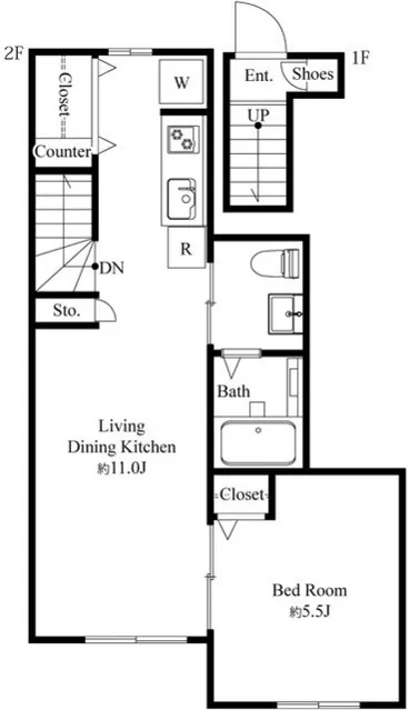 Prendre Higashi Shinjuku - Floor Plan - ["Plumbing fixture", "Sink", "Design"]