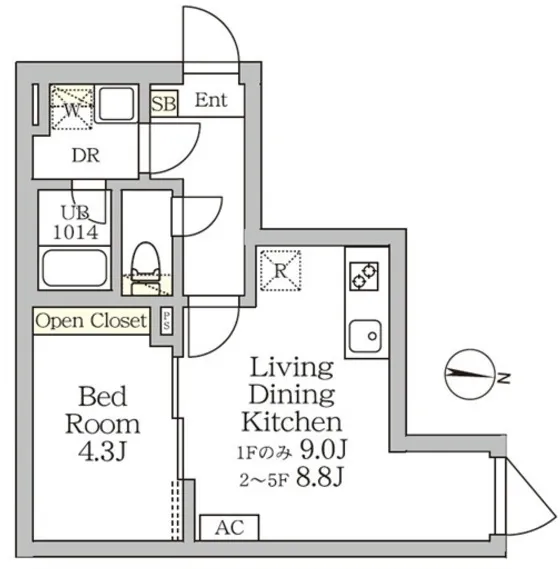 Aglaia Shinjuku Nishiochiai - Floor Plan - ["White", "Diagram", "Floor plan"]