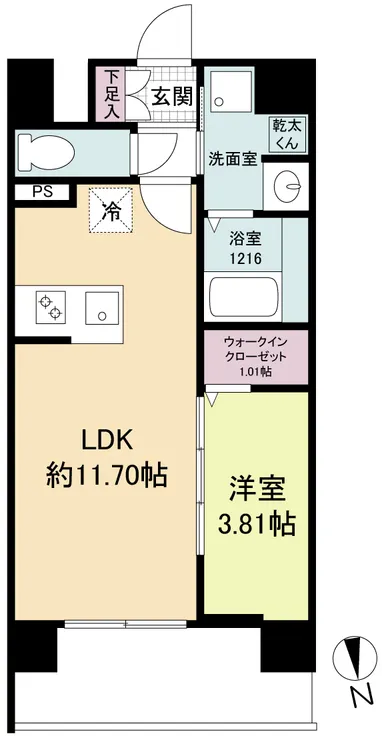 WORVE Suita Esaka - Floor Plan - ["Apartment", "Tile Flooring"]