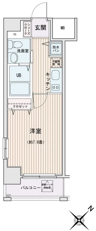 HF Monzen-Nakacho Residence - Floor Plan - ["Apartment", "Tile Flooring"]