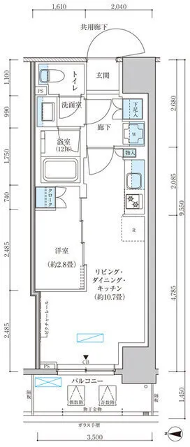 Park Axis Ikebukuro East - Floor Plan - ["White", "Diagram", "Technical drawing"]