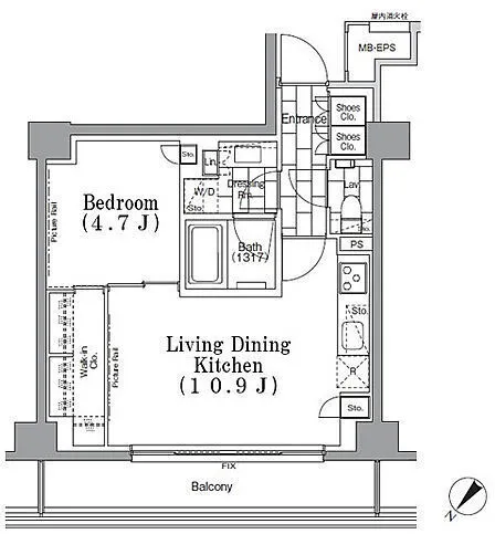 ONE ROOF FLAT TSUKISHIMA - Floor Plan - ["Diagram", "Plan", "Floor plan"]