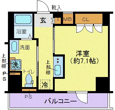Genovia Higashi-Nihonbashi Station Green Veil - Floor Plan - ["Plumbing fixture", "Floor plan", "Diagram"]