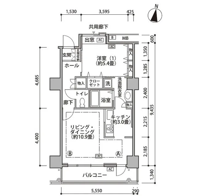 Shinonome Canal Court CODAN Building 18 - Floor Plan - ["Schematic", "Rectangle", "Font"]