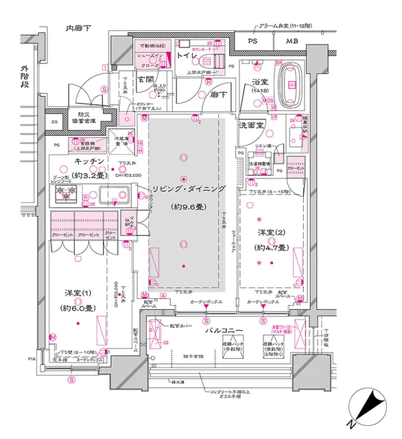 Opus Residence Ginza East - Floor Plan - ["Map", "Rectangle", "Schematic"]