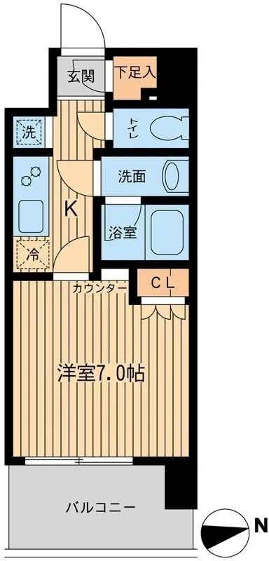 Elcia Gotanda - Floor Plan - ["Apartment", "Daylighting", "Tile Flooring"]
