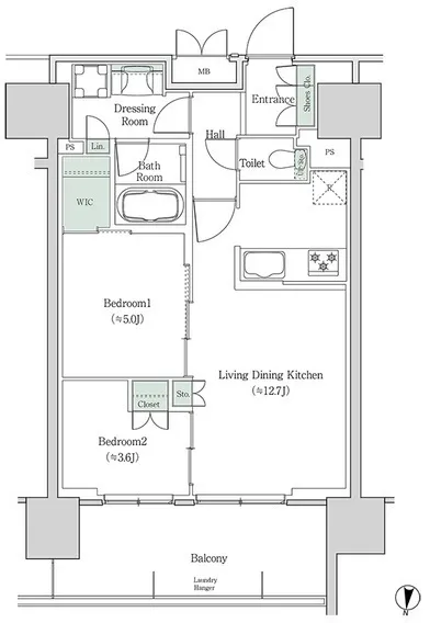 Brookside Residence Kiba - Floor Plan - ["Diagram", "Plan", "Floor plan"]