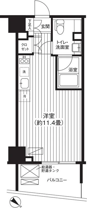 Ti-HIGASHIAZABU - Floor Plan - ["Floor", "Wood flooring", "Tile Flooring"]