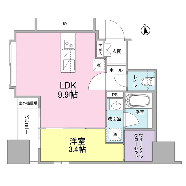 Libare Higashi Shinjuku - Floor Plan - ["Rectangle", "Material property", "Font"]