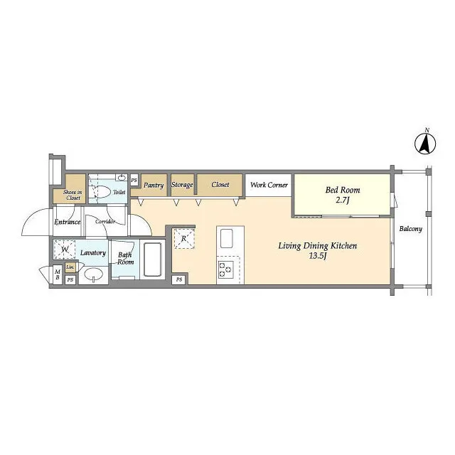 Comforia Kitazawa - Floor Plan - ["Rectangle", "Font", "Parallel"]