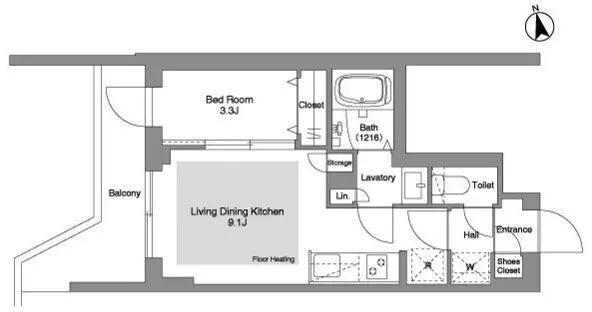 Comfortia Liv Bunkyo Sendagi - Floor Plan - ["Floor plan", "Diagram"]