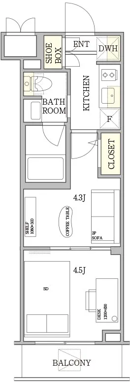 Hmlet Koenji II - Floor Plan - []