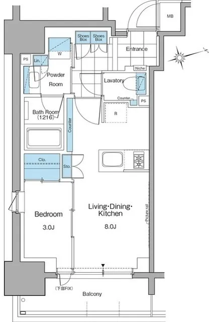 Lefon Progre Hongo 3-Chome - Floor Plan - ["Diagram", "Plan", "Floor plan"]