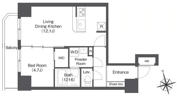 CAVANA Shinjuku Natsumesaka - Floor Plan - ["White", "Floor plan", "Diagram"]