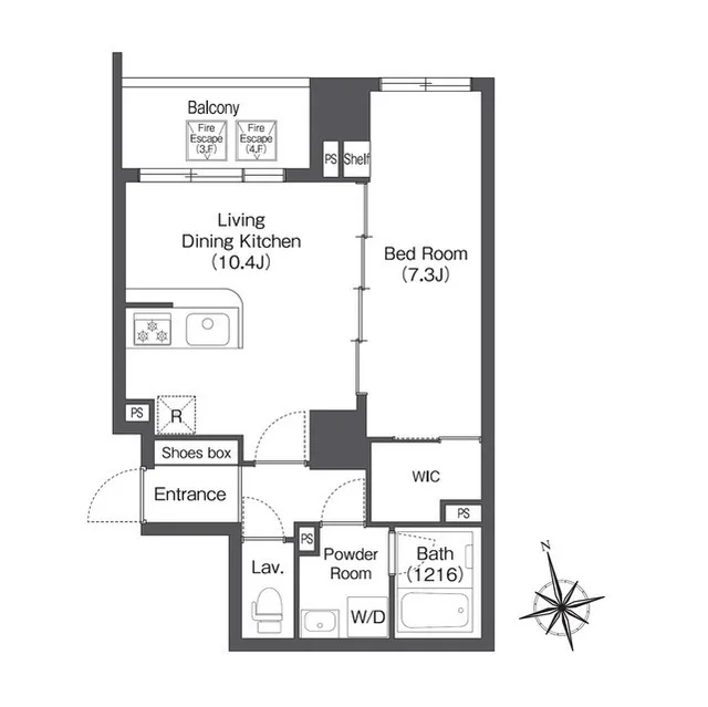 CAVANA Shinjuku Natsumesaka - Floor Plan - ["Schematic", "Rectangle", "Parallel"]