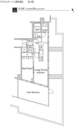 Prime Urban Nishi-Ogikubo II - Floor Plan - ["Diagram", "Schematic", "Plan"]