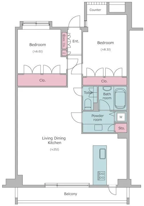 Residia Kita Shinjuku - Floor Plan - ["Product", "Rectangle", "Parallel"]